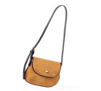 MALSSE Pratica borsa a mano in pelle scamosciata multitasche borse a tracolla comode da trasportare borsa in pelle scamosciata premium essenziale per ufficio, Albicocca, One Size