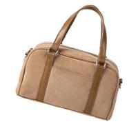 MALSSE Pratica borsa a tracolla di grande capacità borsa a tracolla casual borse per libri borsa per viaggi e attività all'aperto morbida borsa autunno inverno, Albicocca, One Size