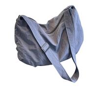 MALSSE Pratica borsa a tracolla in nylon per donne e uomini versatile borsa a tracolla con tracolla regolabile borsa in nylon morbido, Blu, One Size