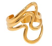 MALSSE Pratici anelli robusti in acciaio inossidabile con eleganti cristalli per donne alla moda cercano abiti individuali anelli per occasioni nuziali, Misura unica, come descritto, come descritto