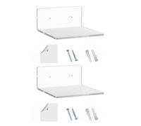 MALSSE Set di 2 mensole da parete contemporanee, soluzione per riporre libri, piante e oggetti decorativi, mensole da parete decorative multiuso