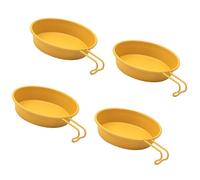 MALSSE Set di 4 piatti da portata in acciaio inox e ciotole per campeggio e sala da pranzo