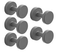 MALSSE Set di 5 ganci per porta, design di grande capacità, accessori per appendere accappatoi in luffa, cappotti, cappelli in bagno o all'interno della doccia. Gancio decorativo