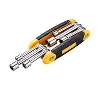 MALSSE Set di chiavi a bussola pieghevoli Set di utensili manuali portatili per uso domestico 6 in 1 Set di utensili manuali a bussola esagonale
