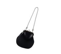 MALSSE Sofisticata borsa a tracolla da donna piccola con perline dettagli in pelle PU borsa da sera multi occasione accessorio versatile elegante borsa da sera, Nero , One Size