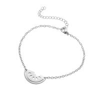 MALSSE Sofisticato Anguria Con Catena Regolabile Frutta Fascino Handchain Bracciale In Acciaio Inox Per Gli Amanti Della Moda Donna Accessori, Misura unica, come descritto