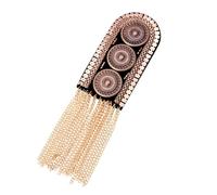 MALSSE Spalline in metallo con nappe da spalla, stile vintage, decorazione per cucito, fatta a mano, spilla per spalline, vestiti, decorazioni, Metallo