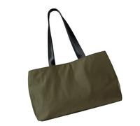 MALSSE Spaziosa borsa a tracolla da donna casual borsa grande capacità shopper borse con comoda maniglia per il trasporto pratica borsa a tracolla in nylon, Verde, One Size