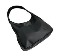 MALSSE Spaziosa borsa in pelle PU per le donne borsa della spesa unica borse casual pratiche a tracolla per uso quotidiano ascellare, Nero , One Size