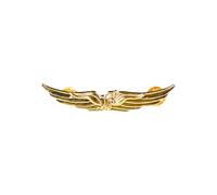 MALSSE Spilla da aviatore in metallo con ala pilotata spilla da bavero per capitano petto distintivo aviazione ala distintivo compagnie aeree pin per volo pilotato, Metallo