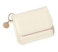 MALSSE Stile coreano Portafoglio corto per carte di credito in pelle PU portamonete piccolo portafoglio a tre volte per tutti i giorni piccoli stili coreani corto con custodia per carte in pelle PU