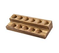 MALSSE Stile vintage marrone bruciato porta bottiglie di olio 2 ripiani salvaspazio bagno controsoffitto organizzatori stand rack Bucolico decorazioni per la casa organizzatori