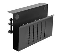 MALSSE Supporto ergonomico del lato dello scrittorio del computer portatile di alluminio di versatilità sotto il supporto con stoccaggio d'attaccatura d'acciaio del foro