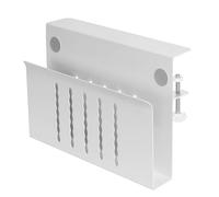 MALSSE Supporto ergonomico del lato dello scrittorio del computer portatile di alluminio di versatilità sotto il supporto con stoccaggio d'attaccatura d'acciaio del foro