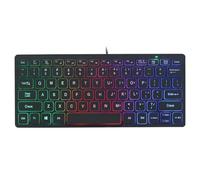 MALSSE Tastiera con cavo con comodo 78 tasti traslucidi Keycaps Risparmio di spazio per dormitori e aree di lavoro Tastiera retroilluminata da gioco