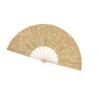 MALSSE Ventaglio pieghevole scintillante per esibizioni, accessori per pratica di danza o eventi culturali, facile da trasportare, design decorativo