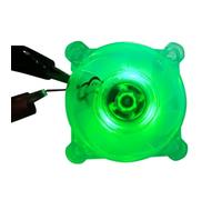 MALSSE Ventola di raffreddamento a 2 pin 5/9/12 V telaio trasparente per ventole di raffreddamento brushless stampante con luce LED 6200 giri/min a basso rumore