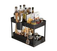 MALSSE Versatile mensola estraibile per armadio con robusti cestini e supporti per accessori per la casa forniture da cucina per organizzare organizzatori di disordine della cucina
