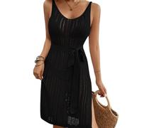 MALSSE Vestito da spiaggia da donna scava fuori costume da bagno prendisole copricostume da bagno spacco laterale Beachwears scava fuori senza maniche per le donne costume da bagno sp