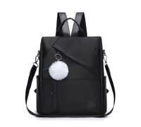 MALSSE Zaino da donna multiuso antifurto borsa a tracolla da donna impermeabile versatile zaino da viaggio comodo spallacci, Nero