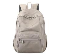 MALSSE Zaino da viaggio per studenti zaino scuola portatile grande capacità zaini casual resistenti all'acqua da viaggio portatile di grande capacità, Beige