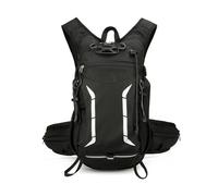 MALSSE Zaino impermeabile unisex a doppia spalla per attività all'aperto, multi tasca, per ciclismo, campeggio, con supporto per caschi da viaggio, Nero