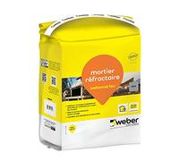 Malta refrattaria per il montaggio e l'assemblaggio di mattoni refrattari, 5kg, WEBERCEL FEU, WEBER