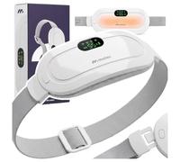 MalTec Cintura termica mestruale con vibrazione e batteria USB-C | per pancia e schiena, 3 livelli di calore 50-60 °C, 4 modalità di vibrazione, display LED, regolabile 70-90 cm