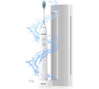 MalTec Spazzolino Elettrico Sonico Bianco Impermeabile 6 Punte, 6 Modalità di...