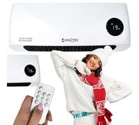 MalTec Termoventilatore in ceramica da parete con telecomando PT3800Wt | Riscaldatore rapido | Funzione antigelo | Riscaldatore | Adatto per casa bagno