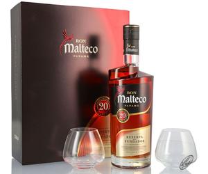 Malteco 20 YO Rum Set Regalo 40% vol. 0,70l