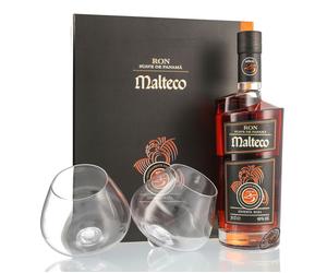 Malteco 25 YO Rum Set Regalo 40% vol. 0,70l