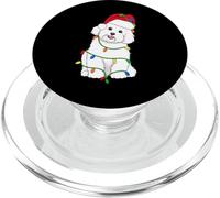 Maltese Cane Albero Di Natale Luci Vacanza Amante Del Cane PopSockets PopGrip per MagSafe