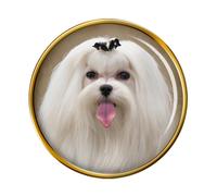 Maltese Cane Terrier Distintivo di Lapel Pin