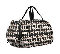 Maltese Cross Bianco Rosso Pesca Ragazza Palestra Duffel Bag con Scomparto Scarpe Leggero Ginnastica Borsa Sportiva per Viaggi, Sport, Fitness & Allenamento bolsos deportivos para mujer, Croce di