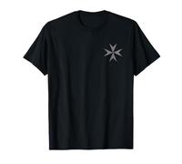 Maltese Cross Cavalieri OSPITALIER Malta CROCIATE (Grigio) Maglietta