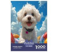 Maltese Dog Puzzle Per Adulti 1000 Pezzi - Antistress, Pazienza, Gioco Per Tutta La Famiglia 38x26cm/1000pcs