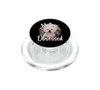 Maltese ossessionato colorato mosaico amante dei cani design PopSockets PopGrip per MagSafe