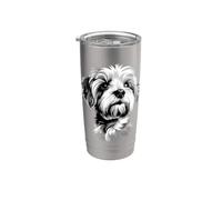 Maltese Piccolo Cane Maltese Cani Amore Dolce Maltese Bicchiere termico in acciaio inox doppia parete
