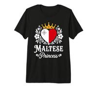 Maltese Princess Malta Flag Proud Maltese Girl Maglietta Premium