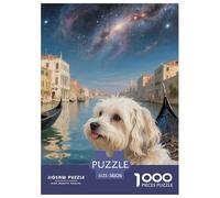 Maltese Puzzle 1000 Pezzi Per Adulti Cute Pet Dog Puzzle Impegnativo E Difficile Per Straordinario Classici Giochi Rilassamento Regalo Per Amore E Amico Decorazione Della Famiglia 38x26cm/1000pcs