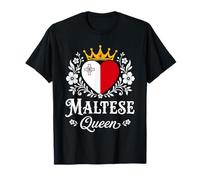 Maltese Queen Malta Flag Proud Maltese Woman Maglietta