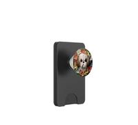 Maltese Shih Tzu Dog Mom Graphic Cute Paper Wildflower PopSockets PopWallet per MagSafe