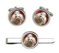 Maltese Terrier Da Carl Reichert Gemelli E Fermacravatta Set