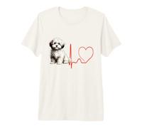 Maltipoo Heartbeat EKG: Il Mio Cuore batte per Il Mio Maltipoo Maglietta Premium