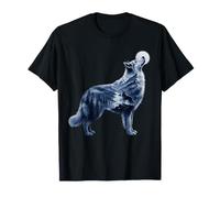 Maltipoo Howling Wolf Moon Mountain Nature Dog Lover Maglietta