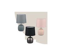 MALU LAMPADA DA TAVOLO IN CERAMICA 2 COLORI CON PARALUME IN TESSUTO MODERNA ATTACCO E14