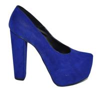 Malu Shoes Tronchetto Donna Blu Cinturino alla Caviglia Lavorato in Italia (35 EU)