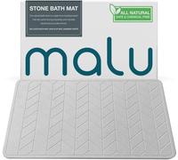 malu Tappeto Bagno Diatomite - Tappeto Super Assorbente Doccia e Asciuga Rapidamente - Diatomite Tappeto Bagno Antiscivolo 39x60 cm - Tappetino Bagno Grigio in Terra Diatomacea - Tappeto Diatomee