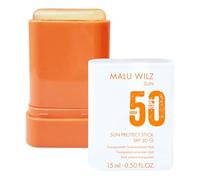 MALU WILZ Sun Protect Stick SPF 50 - Protezione solare trasparente per viso e corpo, vegano e corallo, idratante con olio di girasole e vitamina E, per tutti i tipi di pelle